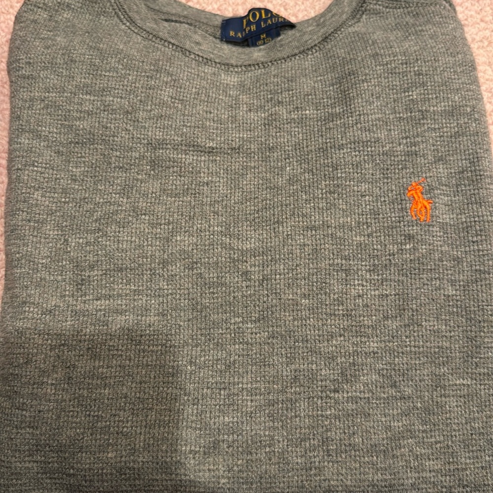 Long sleeve waff knit shirt